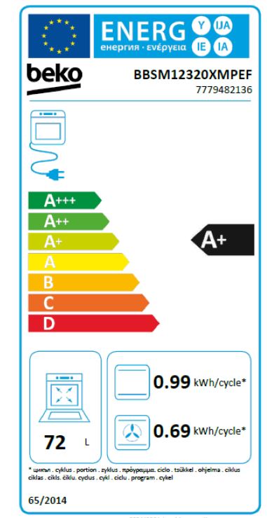 Beko BBSM 12320 XMPEF A+ Einbau Pyrolyse-Backofen-Set 60 cm