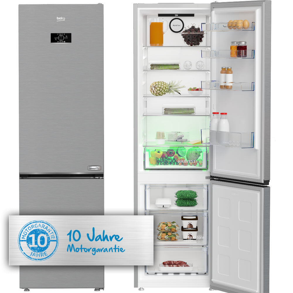 Beko B 5 RCNA 406 HXB 1 No Frost Kühl-/ Gefrierkombination - 203,5 cm -  Edelstahl-Look